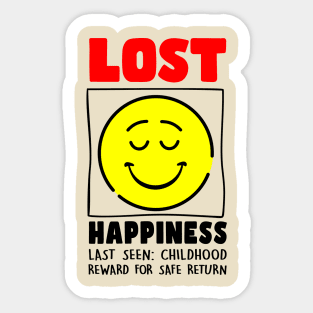 In search of happiness Sticker